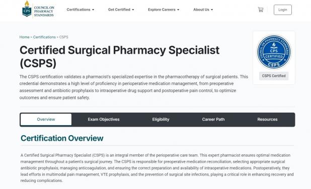 美国Council on Pharmacy Standard